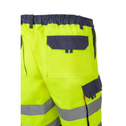 Bermudas bicolor multibolsillos AZUL MARINO/AMARILLO FLÚOR 3