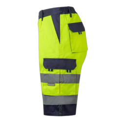 Bermudas bicolor multibolsillos AZUL MARINO/AMARILLO FLÚOR 4
