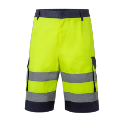Bermudas bicolor multibolsillos AZUL MARINO/AMARILLO FLÚOR