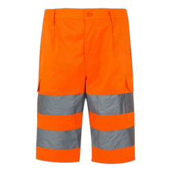 Bermudas multibolsillos NARANJA FLÚOR