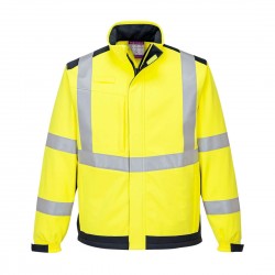 Polar Softshell Multirriesgo Alta Visibilidad HOMBRE bicolor Amarillo flúor navy, ref. MV72, PORTWEST
