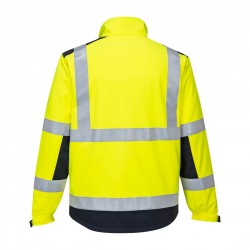 Polar Softshell Multirriesgo Alta Visibilidad HOMBRE bicolor Amarillo flúor navy, ref. MV72, PORTWEST