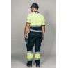 Polo alta visibilidad HOMBRE KINGSMANN STARLIGHT manga corta 100% Poliéster, Azul Marino con Amarillo Flúor 3