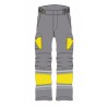 Pantalón alta visibilidad MUJER KINGSMANN STARLIGHT, Gris con Amarillo Flúor 1