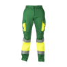 Pantalón ACOLCHADO alta visibilidad MUJER KINGSMANN STARLIGHT, Verde con Amarillo Flúor 1