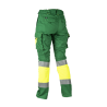 Pantalón ACOLCHADO alta visibilidad MUJER KINGSMANN STARLIGHT, Verde con Amarillo Flúor 2