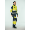 Pantalón ACOLCHADO alta visibilidad MUJER KINGSMANN STARLIGHT, Azul Marino con Amarillo Flúor 9