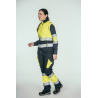 Pantalón ACOLCHADO alta visibilidad MUJER KINGSMANN STARLIGHT, Azul Marino con Amarillo Flúor 12