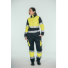Pantalón alta visibilidad MUJER KINGSMANN STARLIGHT para rodilleras, Azul Marino con Amarillo Flúor 3