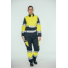 Pantalón alta visibilidad MUJER KINGSMANN STARLIGHT para rodilleras, Azul Marino con Amarillo Flúor 4