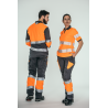 Pantalón alta visibilidad MUJER KINGSMANN STARLIGHT para rodilleras, Gris con Naranja Flúor 5