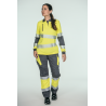 Pantalón alta visibilidad MUJER KINGSMANN STARLIGHT, Gris con Amarillo Flúor 2