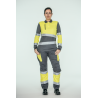 Pantalón alta visibilidad MUJER KINGSMANN STARLIGHT, Gris con Amarillo Flúor 4