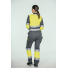 Pantalón alta visibilidad MUJER KINGSMANN STARLIGHT, Gris con Amarillo Flúor 8