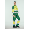Pantalón ACOLCHADO alta visibilidad MUJER KINGSMANN STARLIGHT, Verde con Amarillo Flúor 6