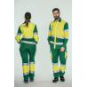 Pantalón ACOLCHADO alta visibilidad MUJER KINGSMANN STARLIGHT, Verde con Amarillo Flúor 8