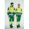 Pantalón ACOLCHADO alta visibilidad MUJER KINGSMANN STARLIGHT, Verde con Amarillo Flúor 9