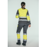 Pantalón alta visibilidad MUJER KINGSMANN STARLIGHT para rodilleras, Gris con Amarillo Flúor 6