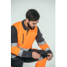 Pantalón alta visibilidad HOMBRE KINGSMANN STARLIGHT para rodilleras, Gris con Naranja Flúor 3