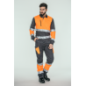 Pantalón alta visibilidad HOMBRE KINGSMANN STARLIGHT para rodilleras, Gris con Naranja Flúor 4