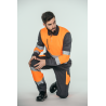 Pantalón alta visibilidad HOMBRE KINGSMANN STARLIGHT para rodilleras, Gris con Naranja Flúor 6