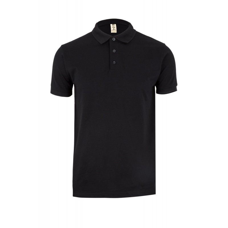Polo manga corta color Negro, ref. MK215CV,Velilla