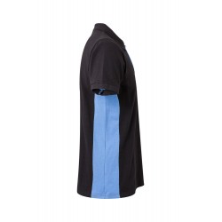 Polo de manga corta bicolor Negro/celeste, ref. 105504_00/05, Velilla