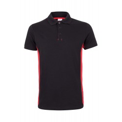 Polo de manga corta bicolor Negro/rojo, ref. 105504_00/12, Velilla