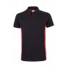 Polo de manga corta bicolor Negro/rojo, ref. 105504_00/12, Velilla