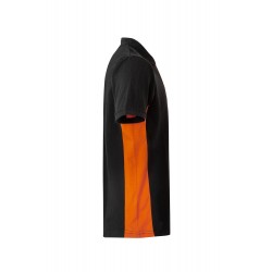 Polo de manga corta bicolor Negro/naranja, ref. 105504_00/16, Velilla