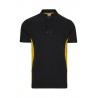 Polo de manga corta bicolor Negro/amarillo, ref. 105504_00/17, Velilla