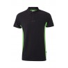 Polo de manga corta bicolor Negro/verde lima, ref. 105504_00/25, Velilla