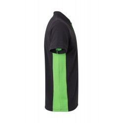 Polo de manga corta bicolor Negro/verde lima, ref. 105504_00/25, Velilla