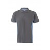 Polo de manga corta bicolor Gris/celeste, ref. 105504_08/05, Velilla
