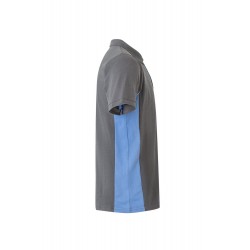 Polo de manga corta bicolor Gris/celeste, ref. 105504_08/05, Velilla