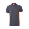 Polo de manga corta bicolor Gris/naranja, ref. 105504_08/16, Velilla