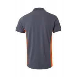 Polo de manga corta bicolor Gris/naranja, ref. 105504_08/16, Velilla