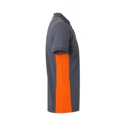 Polo de manga corta bicolor Gris/naranja, ref. 105504_08/16, Velilla