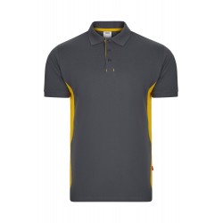 Polo de manga corta bicolor Gris/amarillo, ref. 105504_08/17, Velilla