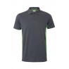 Polo de manga corta bicolor Gris/verde lima, ref. 105504_08/25, Velilla