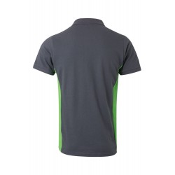 Polo de manga corta bicolor Gris/verde lima, ref. 105504_08/25, Velilla