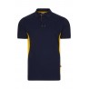 Polo de manga corta bicolor Navy/amarillo, ref. 105504_61/17, Velilla