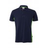 Polo de manga corta bicolor Navy/verde lima, ref. 105504_61/25, Velilla