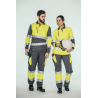 Pantalón alta visibilidad HOMBRE KINGSMANN STARLIGHT para rodilleras, Gris con Amarillo Flúor 4