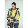 Parka alta visibilidad encastrable MUJER KINGSMANN STARLIGHT, Gris con Amarillo Flúor 1