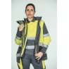 Parka alta visibilidad encastrable MUJER KINGSMANN STARLIGHT, Gris con Amarillo Flúor 2