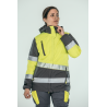 Parka alta visibilidad encastrable MUJER KINGSMANN STARLIGHT, Gris con Amarillo Flúor 3