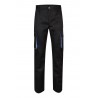 Pantalón de trabajo color Negro/celeste, ref.103004_00/05, Velilla
