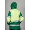 Parka alta visibilidad MUJER STARLIGHT ENCASTRABLE Verde con Amarillo Flúor 6