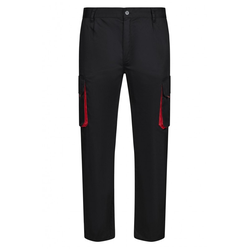 Pantalón de trabajo color Negro/rojo, ref.103004_00/12, Velilla